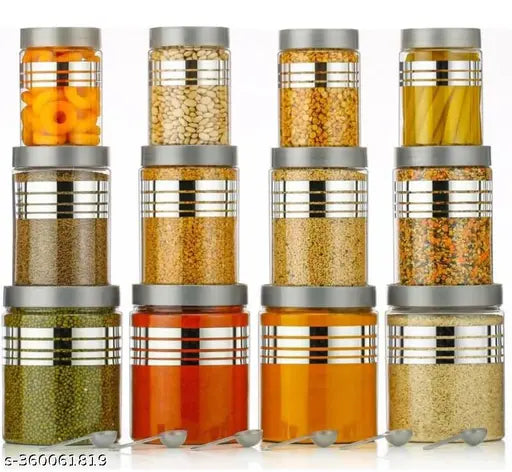 Square Kitchen Storage Containers | Kitchen Organization Plastic Containers | BPA-free plastic | container (Pack of 12) |